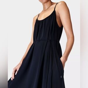 Sweaty Betty Black Spaghetti-Strap Dress